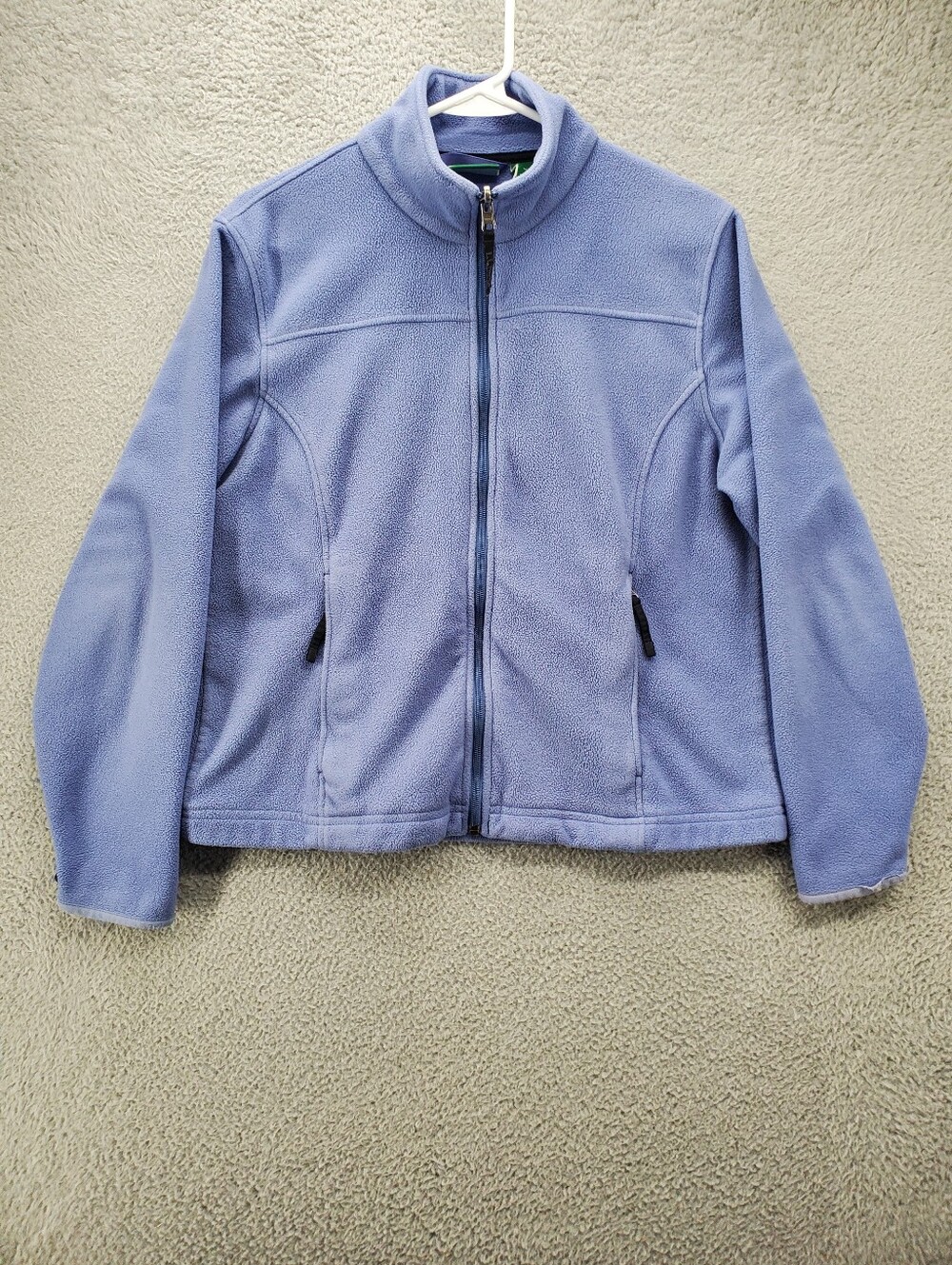 LL Bean Fleece Full Zip Jacket Womens Small Blue